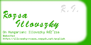 rozsa illovszky business card